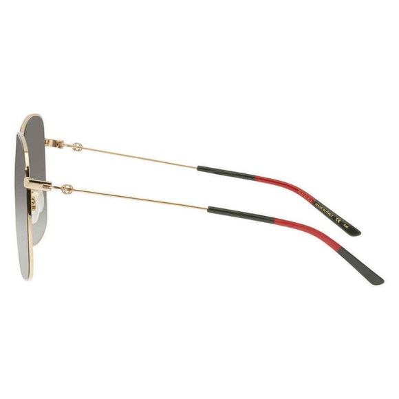 NEW Gucci Grey and Gold Oversized Women's Sunglasses - Picture 3 of 4